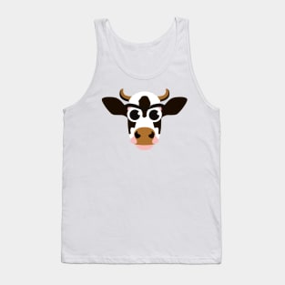 Cow With Daisy Magnets stickers Tank Top